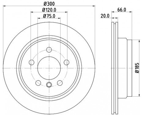 Bromsskiva PRO 8DD 355 118-271 Hella
