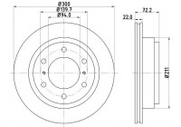 Bromsskiva PRO 8DD 355 118-651 Hella