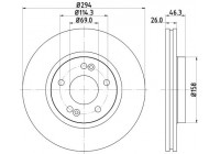 Bromsskiva PRO 8DD 355 118-671 Hella