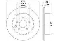 Bromsskiva PRO 8DD 355 118-711 Hella