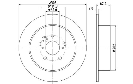 Bromsskiva PRO 8DD 355 118-721 Hella