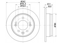 Bromsskiva PRO 8DD 355 118-861 Hella