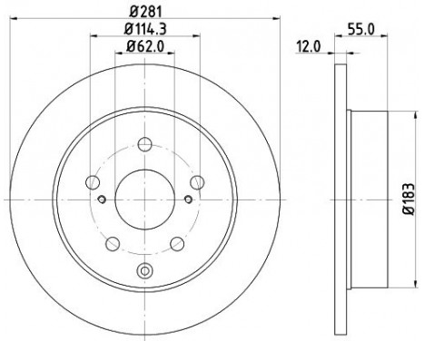 Bromsskiva PRO 8DD 355 118-881 Hella