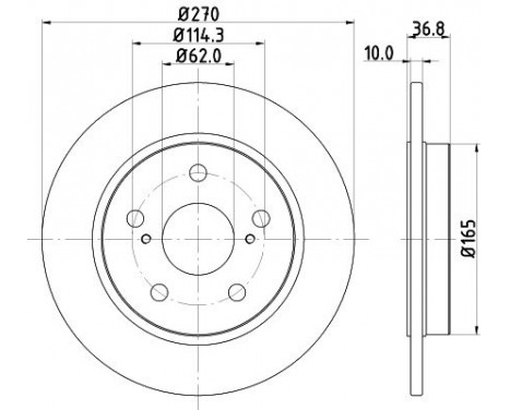 Bromsskiva PRO 8DD 355 118-971 Hella