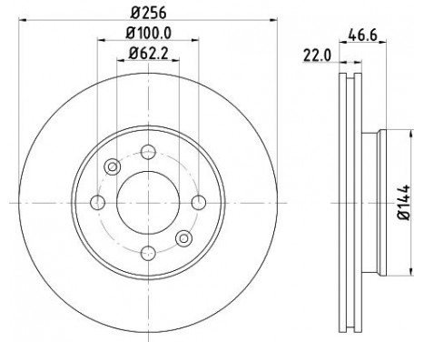 Bromsskiva PRO 8DD 355 119-011 Hella