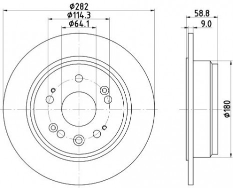 Bromsskiva PRO 8DD 355 119-031 Hella