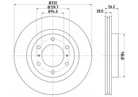 Bromsskiva PRO 8DD 355 119-081 Hella