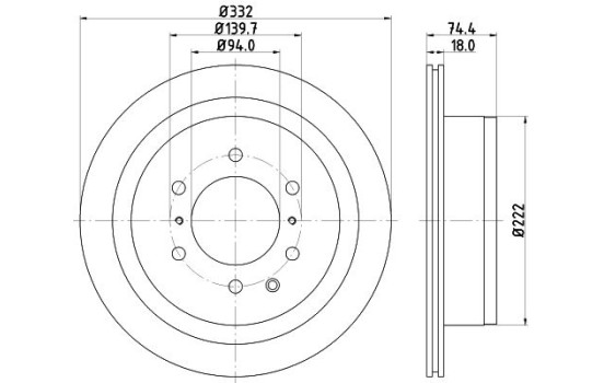 Bromsskiva PRO 8DD 355 119-091 Hella