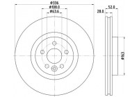 Bromsskiva PRO 8DD 355 119-131 Hella