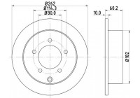Bromsskiva PRO 8DD 355 119-181 Hella