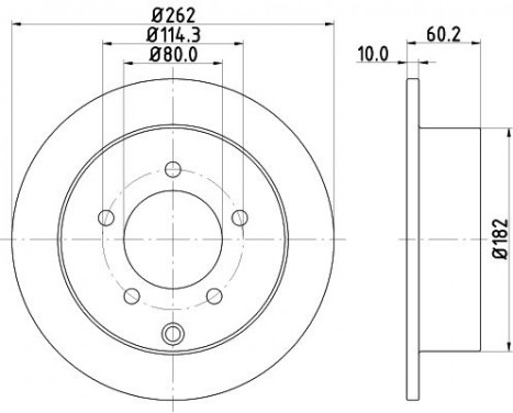 Bromsskiva PRO 8DD 355 119-181 Hella