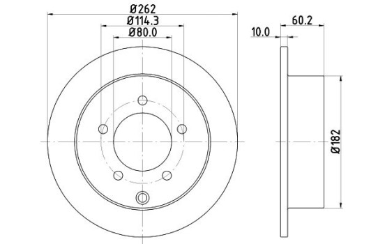 Bromsskiva PRO 8DD 355 119-181 Hella