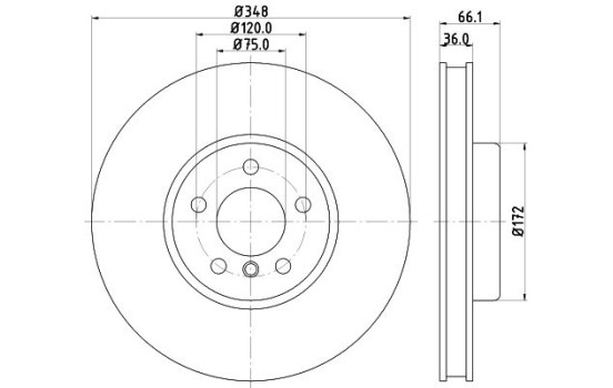 Bromsskiva PRO 8DD 355 119-271 Hella