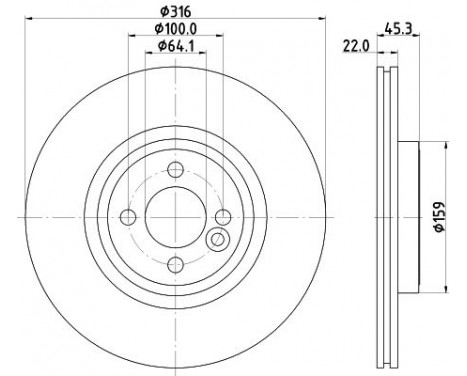 Bromsskiva PRO 8DD 355 119-441 Hella