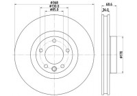 Bromsskiva PRO 8DD 355 119-521 Hella