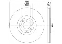 Bromsskiva PRO 8DD 355 119-641 Hella