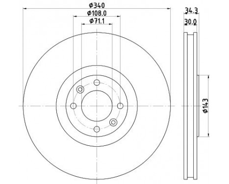 Bromsskiva PRO 8DD 355 119-641 Hella