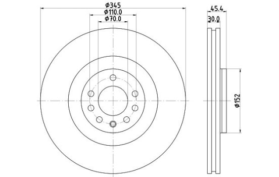 Bromsskiva PRO 8DD 355 120-091 Hella