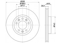 Bromsskiva PRO 8DD 355 120-411 Hella