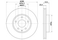 Bromsskiva PRO 8DD 355 120-441 Hella