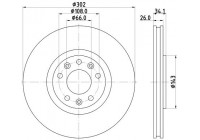 Bromsskiva PRO 8DD 355 120-501 Hella