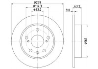 Bromsskiva PRO 8DD 355 120-531 Hella