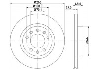 Bromsskiva PRO 8DD 355 120-541 Hella