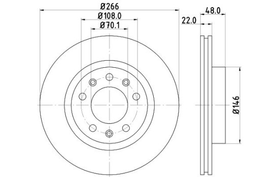 Bromsskiva PRO 8DD 355 120-541 Hella