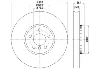 Bromsskiva PRO 8DD 355 120-891 Hella