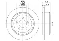 Bromsskiva PRO 8DD 355 122-221 Hella