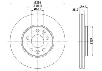 Bromsskiva PRO 8DD 355 122-601 Hella