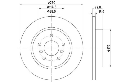 Bromsskiva PRO 8DD 355 122-771 Hella