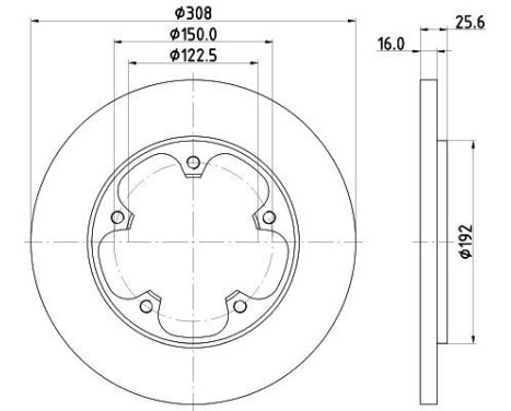 Bromsskiva PRO 8DD 355 122-781 Hella