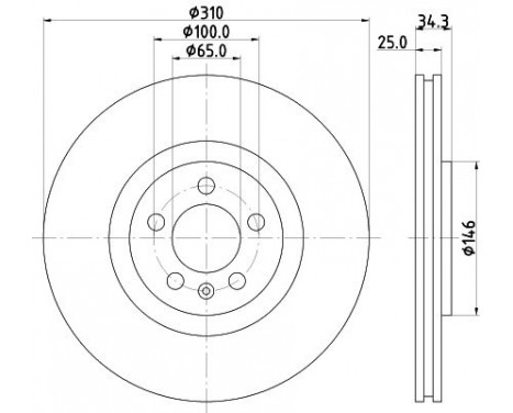 Bromsskiva PRO 8DD 355 122-811 Hella