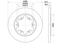 Bromsskiva PRO 8DD 355 122-831 Hella