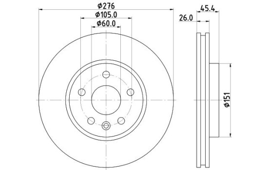 Bromsskiva PRO 8DD 355 122-841 Hella