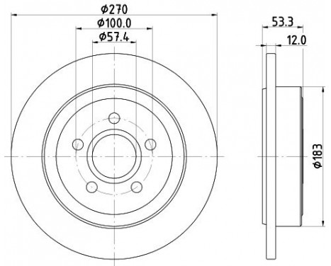 Bromsskiva PRO 8DD 355 122-941 Hella