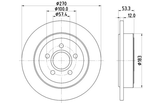 Bromsskiva PRO 8DD 355 122-941 Hella