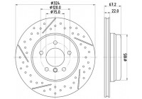 Bromsskiva PRO 8DD 355 123-031 Hella