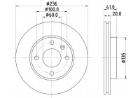 Bromsskiva PRO 8DD 355 123-121 Hella