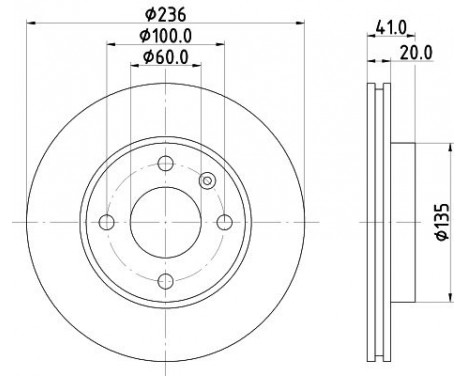 Bromsskiva PRO 8DD 355 123-121 Hella