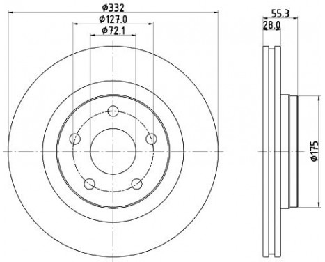 Bromsskiva PRO 8DD 355 123-141 Hella