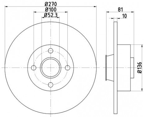 Bromsskiva PRO 8DD 355 123-271 Hella