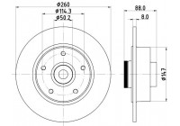 Bromsskiva PRO 8DD 355 123-311 Hella