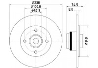 Bromsskiva PRO 8DD 355 123-351 Hella