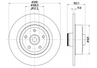 Bromsskiva PRO 8DD 355 123-361 Hella