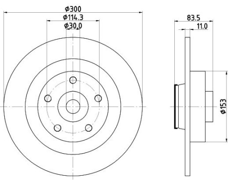 Bromsskiva PRO 8DD 355 123-401 Hella