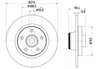 Bromsskiva PRO 8DD 355 123-421 Hella