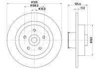 Bromsskiva PRO 8DD 355 123-441 Hella