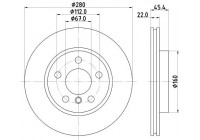 Bromsskiva PRO 8DD 355 123-481 Hella